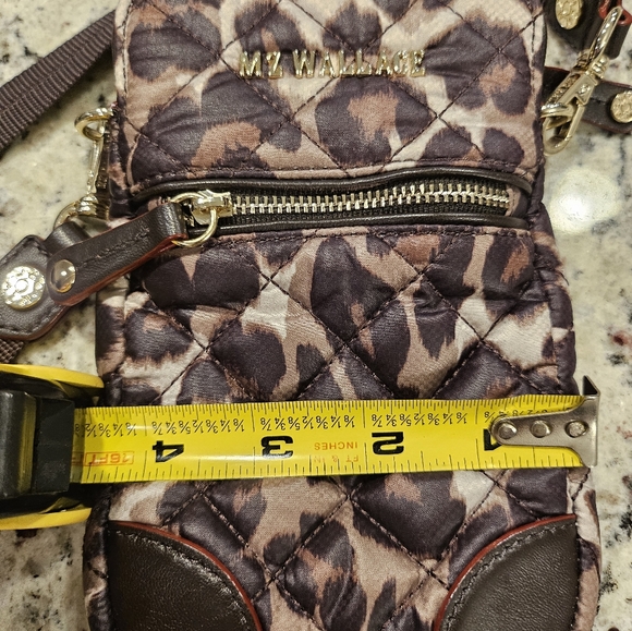 MZ Wallace Leopard Print Quilted Crossbody Bag Excellent Conditions - Picture 5 of 6